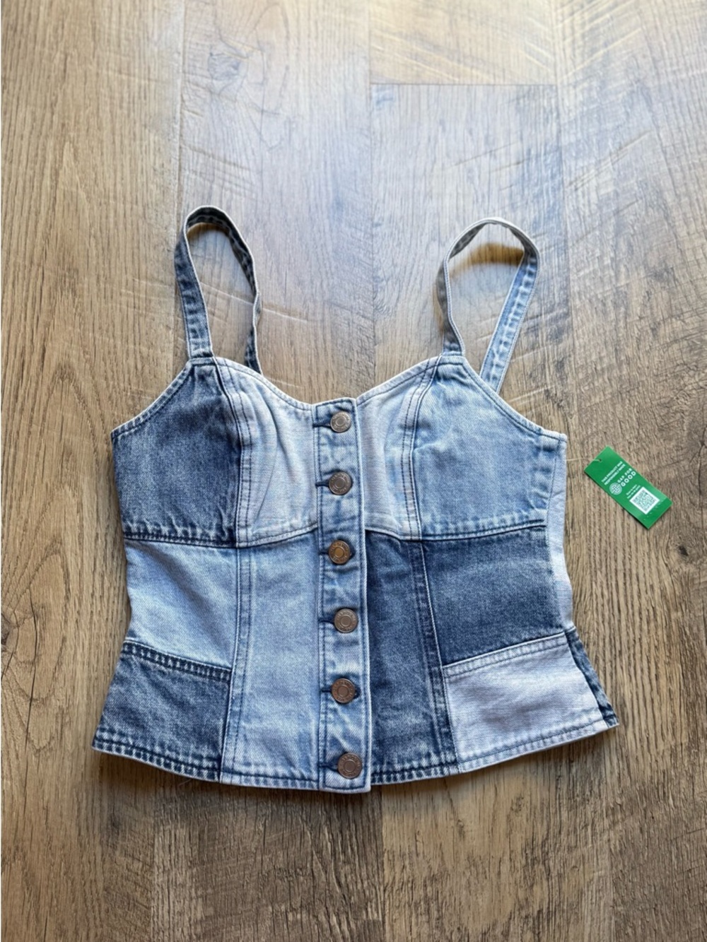 GAP Denim Button-Front Top